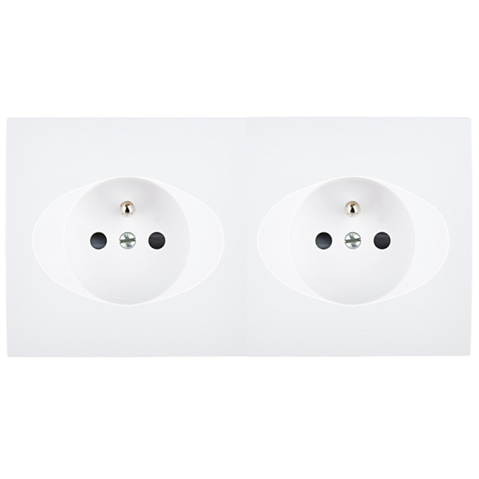 Façade Karo Blanc Soft Touch Double Horizontale PC Pc