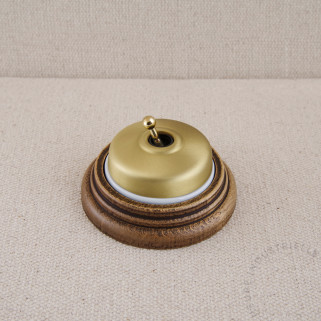 BP Dimbler doré satin base BL manette doré socle Bois vieilli