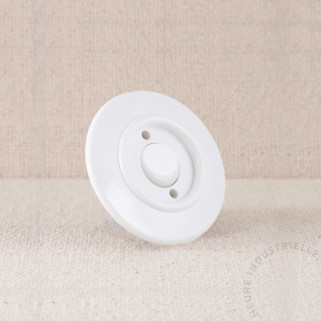 Bouton poussoir rocker THPG Duroplast blanc rond