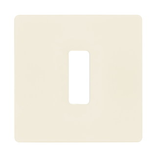 Façade M Aluminium Ivoire Simple 1 Bouton magnétique