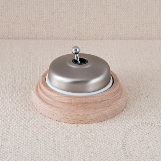 BP Dimbler nickel satin base BL manette chrome socle Bois brut