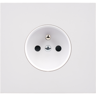 Façade Désir Blanc Mat Simple Prise courant - Façade à clip.