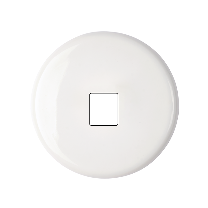 Façade Iris by MODELEC Porcelaine blanche simple poste prise media