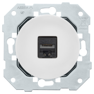 Prise RJ45 Cat6 UTP Blanc glossy