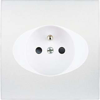 Façade Karo Blanc Soft Touch Simple PC 2P+T - Façade à clip.