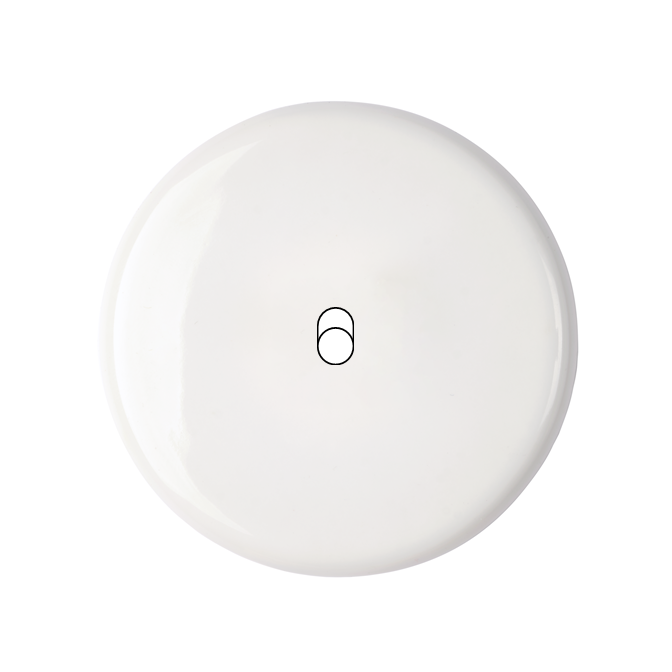 Façade Iris by MODELEC Porcelaine blanche simple poste 1 basculeur