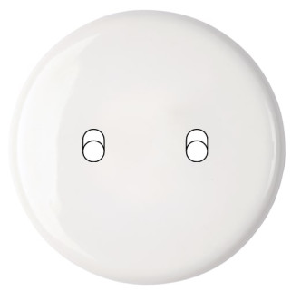 Façade Iris by MODELEC Porcelaine blanche simple poste 2 basculeurs