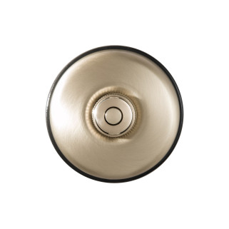 Bouton poussoir dôme doré satin et manette dorée brillante porcela