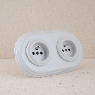 PCT x2 Garby Colonial porc. BL puits porc. BL + plaque porc. BL