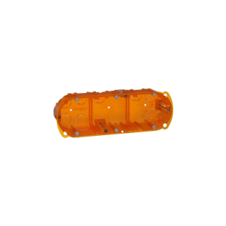 Boîte multimatériaux Batibox - 3 postes - 6/8 mod - vert/horiz 50mm