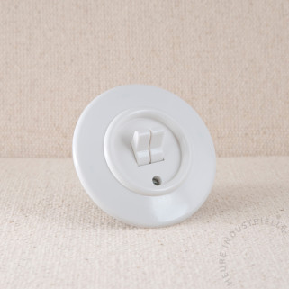 Interrupteur à bascule THPG Duroplast blanc rond