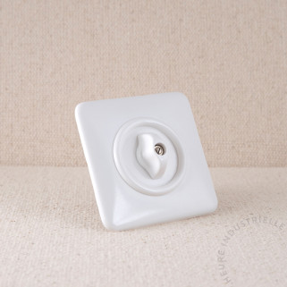 Interrupteur rotatif THPG Duroplast blanc carré