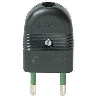 Fiche 2P 10A axial noir