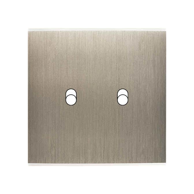 Façade Confidence Laiton Acier Simple 2 trous oblong