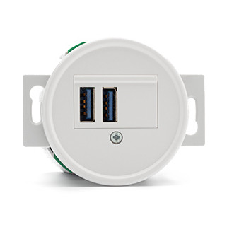 CHARGEUR USB DOUBLE A+A DUROPLAST BLANC