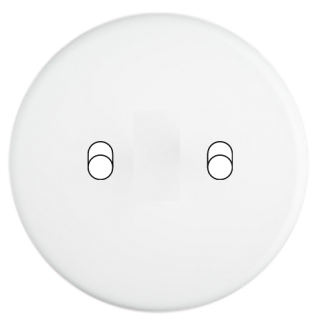 Façade Iris Blanc Soft Touch Simple 2 Basculeurs