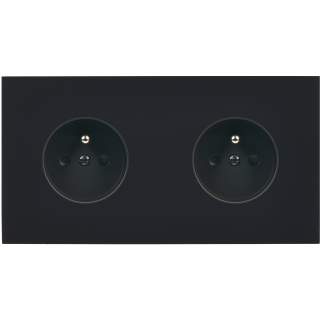 Façade Désir Noir Mat Double Horizontale PC Pc