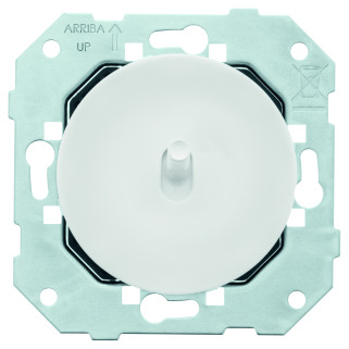 VV DOM 10AX-250V~ à levier et enjoliveur blanc glossy