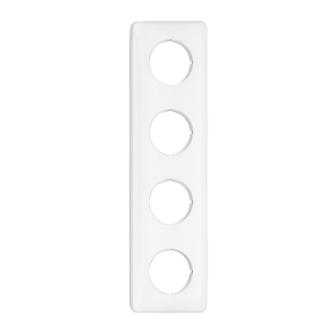 PLAQUE QUADRUPLE DUROPLAST BLANC