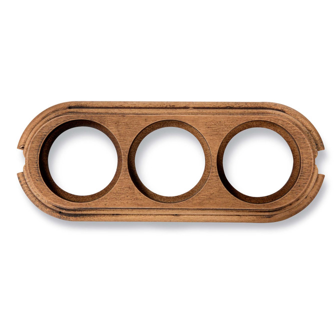 Socle 3 elements verticale avec 2 trous hêtre vieilli