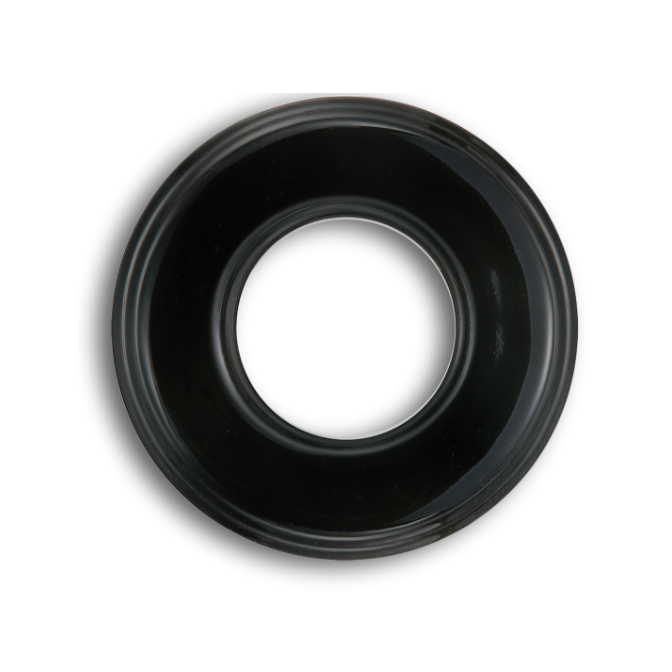 Plaque 1 poste porcelaine noire