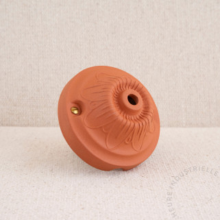 Rosace travaillée en terre cuite - ROSONE LAVORATO COTTO D.90 MM