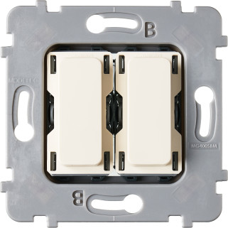 Mécanisme Plat 2 Boutons Vv Et/Ou Poussoir Collection M Ivoire