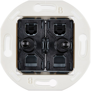 Mécanisme 2 Vv Et/Ou Poussoir Noir Collection Iris