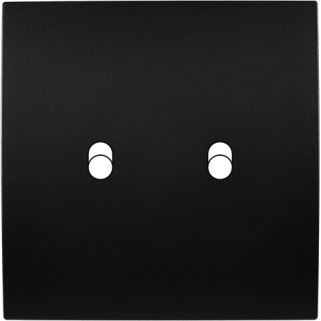 Façade Karo Noir Soft Touch Simple à 2 leviers, façade à clip.