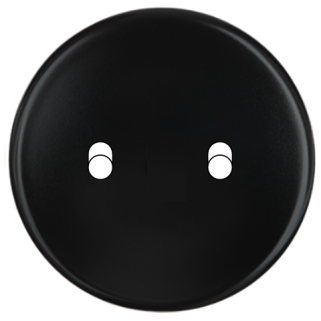 Façade Iris Noir Soft Touch Simple 2 Basculeurs