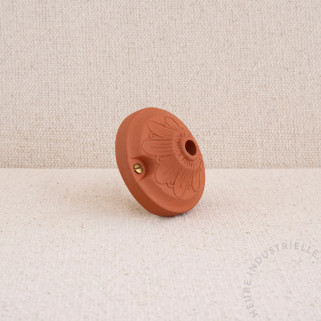Rosace travaillée en terre cuite - ROSONE LAVORATO COTTO D.70 MM
