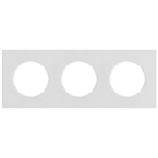 Plaque DOM 3 postes Blanc mat