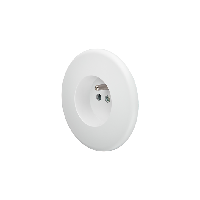 Prise de courant Modelec Iris Satin Blanc