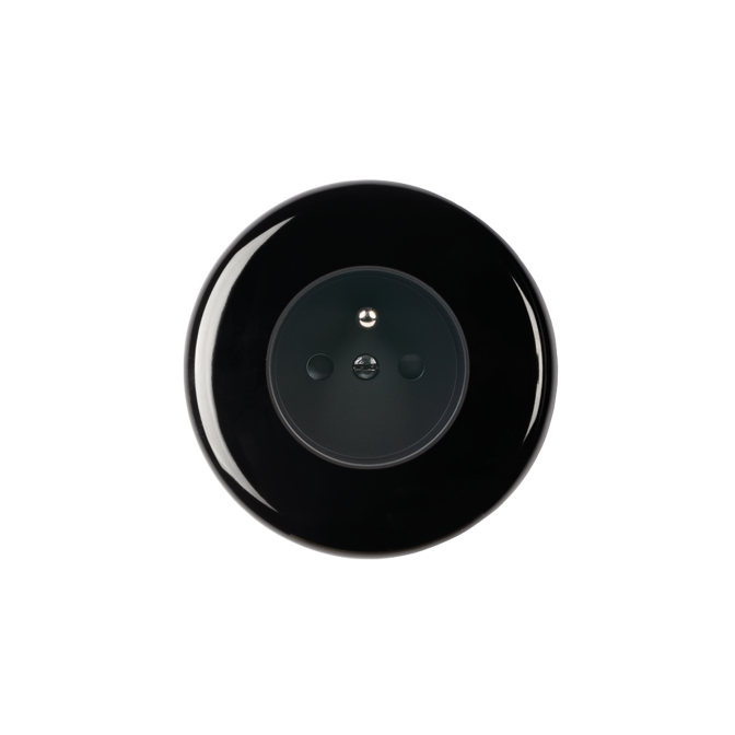 Prise de courant Modelec Iris Porcelaine noire