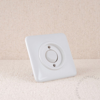 Bouton poussoir rocker THPG Duroplast blanc carré