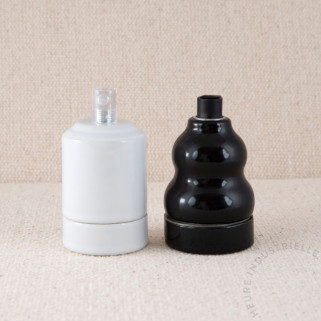 Douille E27 Blanc Antique D. 45mm