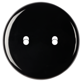 Façade Iris by MODELEC Porcelaine noire simple poste 2 basculeurs