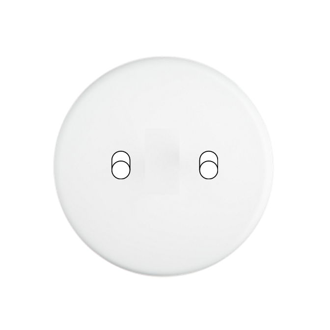 Façade Iris Blanc Soft Touch pour 2 Basculeurs