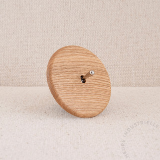 Interrupteur simple Modelec Iris frêne naturel levier noir