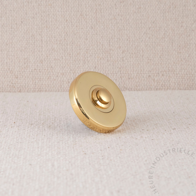 BOUTON DE SONNETTE 12V DIAM. 50MM LAITON POLI