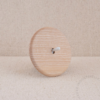 Interrupteur simple Modelec Iris frêne naturel levier blanc