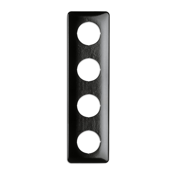 PLAQUE QUADRUPLE BAKELITE NOIRE